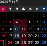 来月のカレンダー